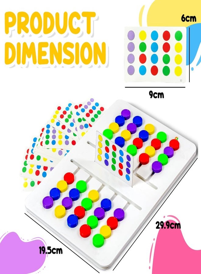 Wembley Sliding Puzzle Toy Educational Brain Development Activity Board for 2 Players Age 4-8 Years Montessori Learning Game Color and Pattern Matching STEM Puzzle Birthday Gift for Kids Boys Girls - Image 2